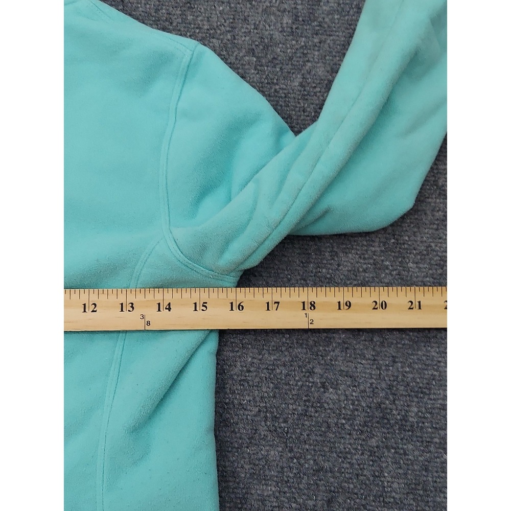 The NORTH FACE Fleece Jacket Womens XS Aqua Blue Full Zip Pockets Mock Neck - Picture 14 of 16